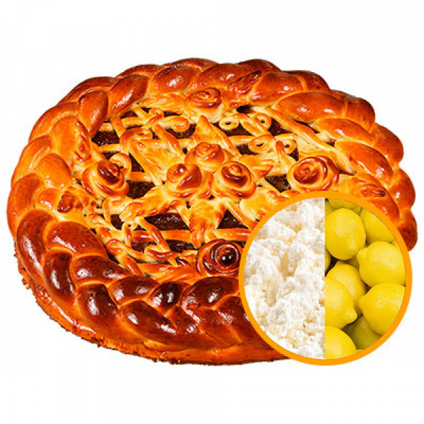 Пирог с творогом и лимоном